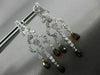 ESTATE 1.40CT DIAMOND & GARNET 14KT WHITE GOLD HANGING FILIGREE EARRINGS #20049