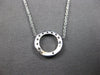 ESTATE .15CT DIAMOND 14KT WHITE GOLD 3D CLASSIC CIRCLE OF LIFE FUN NECKLACE