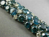 ESTATE MASSIVE 56.94CT WHITE & BLUE DIAMOND 18K WHITE GOLD 3D MULTI ROW BRACELET