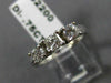 ESTATE .75CT DIAMOND 18KT WHITE GOLD FILIGREE THREE STONE ENGAGEMENT RING #6176