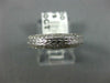ANTIQUE .50CT DIAMOND 18K WHITE GOLD 3D FILIGREE ETERNITY ANNIVERSARY RING #1195