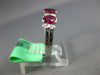 1.20CT DIAMOND & AAA RUBY 18KT WHITE GOLD OVAL & ROUND WEDDING ANNIVERSARY RING