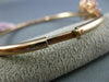 ESTATE LARGE 5.10CT DIAMOND & RUBY 14KT ROSE GOLD FLOWER CLASSIC BANGLE BRACELET