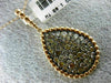 ESTATE LARGE 1.80CT MULTI COLOR DIAMOND 18KT ROSE & BLACK GOLD FLOATING PENDANT