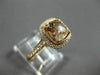 ESTATE LARGE 1.40CT DIAMOND & AAA MORGANITE 14KT ROSE GOLD HALO ENGAGEMENT RING