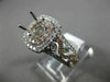 ESTATE LARGE .92CT DIAMOND 14KT WHITE & ROSE GOLD 3D SEMI MOUNT ENGAGEMENT RING