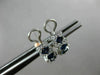 ESTATE 1.40CT DIAMOND & AAA SAPPHIRE 14K WHITE GOLD 3D UMBRELLA CLIP ON EARRINGS