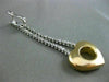 ESTATE LARGE 1.30CT DIAMOND 14KT TWO TONE GOLD 3D FLOWER HEART HANGING EARRINGS