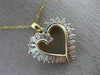 ESTATE .26CT DIAMOND 14KT YELLOW GOLD 3D CLASSIC SOLITAIRE HEART PENDANT #1760
