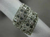 ESTATE LARGE 1.20CT DIAMOND 14K WHITE GOLD 3D OPEN MULTI FLOWER CRISS CROSS RING