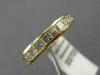 ESTATE .97CT PRINCESS DIAMOND 14KT YELLOW GOLD CHANNEL WEDDING ANNIVERSARY RING