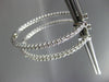 ESTATE LARGE .68CT DIAMOND 14KT WHITE GOLD 3D DOUBLE SIDED HOOP EARRINGS #19695