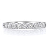 ESTATE .45CT ROUND DIAMOND 14KT WHITE GOLD 3D 9 STONE WEDDING ANNIVERSARY RING