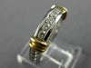 ESTATE .42CT DIAMOND 14K 2 TONE GOLD 3D FILIGREE WEDDING ANNIVERSARY RING #21533