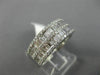 ESTATE WIDE 1.18CT BAGUETTE & ROUND DIAMOND 18KT WHITE GOLD 3D ANNIVERSARY RING