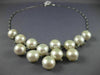 ESTATE .55CT DIAMOND & AAA PEARL 14KT WHITE GOLD 3D CLASSIC V SHAPE NECKLACE