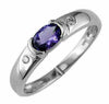 .54CT DIAMOND & AAA TANZANITE 14KT WHITE GOLD 3D SEMI BEZEL ETOILE PROMISE RING