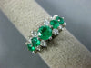 ESTATE 2.08CT DIAMOND & AAA EMERALD 14K WHITE GOLD PYRAMID ANNIVERSARY RING #828