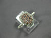 ESTATE .54CT WHITE & PINK DIAMOND 14KT WHITE & ROSE GOLD 3D CLUSTER FUN RING