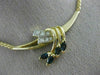 ANTIQUE 1.20CT DIAMOND & AAA SAPPHIRE 14K YELLOW GOLD 3D MARQUISE NECKLACE #2690