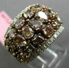 LARGE 5.55CT WHITE & PINK DIAMOND 18K WHITE & ROSE GOLD WEDDING ANNIVERSARY RING