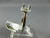 ESTATE .19CT DIAMOND 14KT WHITE GOLD 3D HALO FILIGREE SEMI MOUNT ENGAGEMENT RING