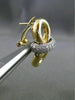 ESTATE LARGE .92CT DIAMOND 14KT TWO TONE GOLD OVAL LOVE KNOT CLIP ON EARRINGS
