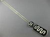 ESTATE LARGE .18CT DIAMOND & AAA ONYX 14KT WHITE GOLD SQUARE SNAKE FUN PENDANT