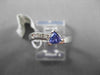 ESTATE .48CT DIAMOND & AAA TANZANITE 14KT WHITE GOLD TRILLION FUN COCKTAIL RING