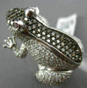 LARGE 5.8CT WHITE & FANCY COLOR DIAMOND & PINK SAPPHIRE 18K WHITE GOLD FROG RING