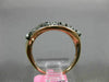 ESTATE .13CT DIAMOND & WHITE QUARTZ 14KT ROSE GOLD 3D CLUSTER WAVE FUN RING