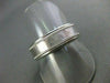 ESTATE WIDE 14KT WHITE GOLD HAMMER MATT & SHINY LOOK MENS WEDDING RING  #17951