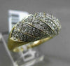 ESTATE WIDE 1CT DIAMOND 14KT YELLOW GOLD CRISS CROSS MILGRAIN ANNIVERSARY RING