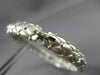 ANTIQUE .25CT DIAMOND 14KT WHITE GOLD 3D FILIGREE SNAKE BANGLE BRACELET #10852