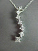 ESTATE .47CT DIAMOND 14KT WHITE GOLD PRINCESS JOURNEY FLOATING PENDANT #17635