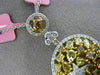 LARGE 4.03CT WHITE & FANCY COLOR DIAMOND 18K TWO TONE GOLD CIRCULAR STAR PENDANT