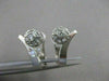ESTATE .36CTW DIAMOND FLOWER CLUSTER 18KT WHITE GOLD HUGGIE POST EARRINGS #21306