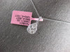 LARGE 1.02CT DIAMOND 14KT WHITE 3D GOLD INVISIBLE PEAR SHAPE TEAR DROP PENDANT