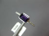 ESTATE .70CT DIAMOND & AAA AMETHYST 14KT WHITE GOLD EMERALD CUT BEZEL FUN RING