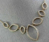 ESTATE LARGE .63CT DIAMOND 14K ROSE GOLD 3D OPEN MARQUISE SHAPE V SHAPE NECKLACE