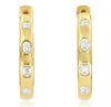 .95CT DIAMOND 14K YELLOW GOLD 3D MULTI SHAPE ETOILE HOOP HUGGIE HANGING EARRINGS