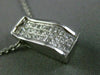 ESTATE .50CT DIAMOND 14KT WHITE GOLD 3D INVISIBLE PRINCESS WAVE PENDANT #14792