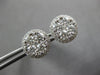 LARGE 2.03CT DIAMOND 18KT WHITE GOLD CLUSTER INVISIBLE FLOWER HALO STUD EARRINGS