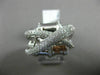 ESTATE 1.27CT ROUND DIAMOND 18KT WHITE GOLD 3D CRISS CROSS BAMBOO LOVE X RING