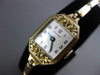 ANTIQUE 14KT GOLD FILLED OCTAGON CANTERBURY FLORAL DESIGN WATCH AMAZING! #22615