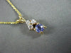 ESTATE .58CT TANZANITE & DIAMOND 14K WHITE & YELLOW GOLD SOLITAIRE PENDANT #2250