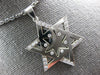 .52CT DIAMOND 14K WHITE GOLD STAR OF DAVID DOUBLE PLATED ETOILE FLOATING PENDANT