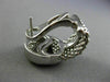 /ESTATE LARGE 1.40CT DIAMOND 14KT WHITE GOLD 3D INFINITY LOVE KNOT MESH EARRINGS