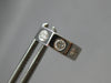 0.25CT DIAMOND 14K WHITE GOLD ROUND 3 STONE ETOILE HEXAGON HUGGIE EARRINGS #27865