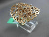 ESTATE LARGE .20CT DIAMOND 18KT ROSE GOLD 3D OPEN FLOWER FILIGREE ETOILE RING